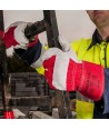Guantes americanos de serraje y manguitos de lona