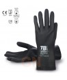 Guantes largos de látex negro para uso en industria química y alimentaria