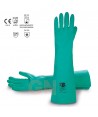 Guantes de nitrilo color verde para productos químicos