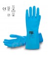 Guantes de nitrilo color azul para alimentación y productos químicos