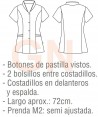 Casaca microfibra de manga corta  para camarera hotel