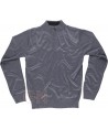 Jersey fino de media cremallera color gris