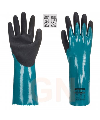Guantes de nitrilo color verde para productos químicos