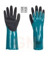 Guantes de nitrilo color verde para productos químicos