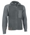 Chaqueta gruesa de punto con bolsillo en pecho