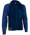 Chaqueta gruesa de punto con bolsillo en pecho