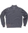 Jersey de media cremallera con refuerzos color gris