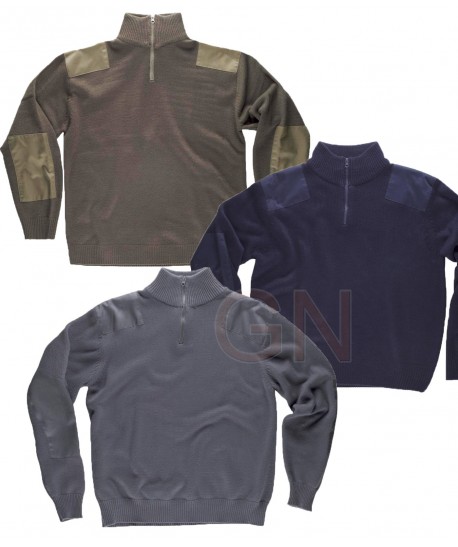 Jersey de media cremallera con refuerzos