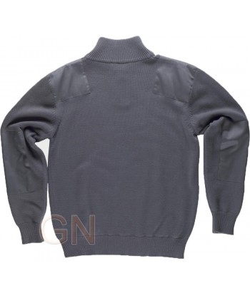 Jersey de media cremallera con refuerzos color gris