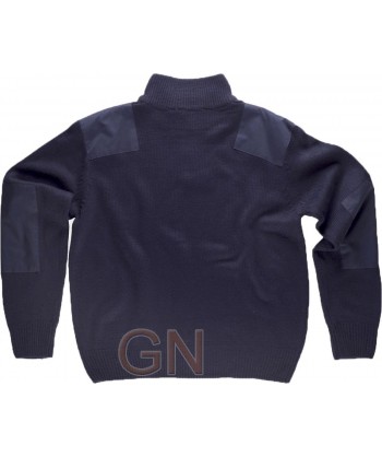 Jersey de media cremallera con refuerzos color marino