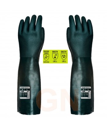 Guante  de doble capa de PVC para productos químicos