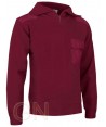 Jersey de  media cremallera con refuerzos en hombros y codos color granate