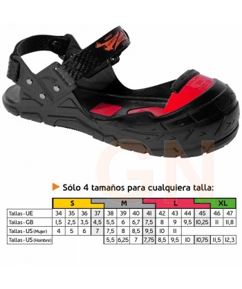 Puntera de seguridad y suela antideslizante para visitas