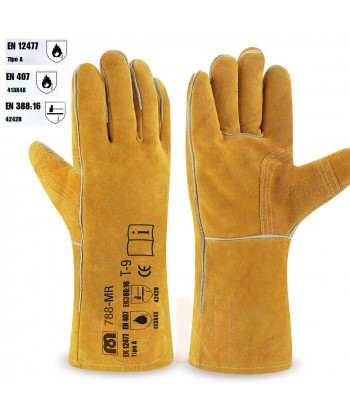 Guante de serraje con refuerzos para soldadura