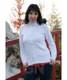 Chaqueta de punto grueso con cremallera para mujer
