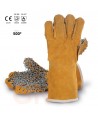 Guantes con malla metálica en palma para altas temperaturas