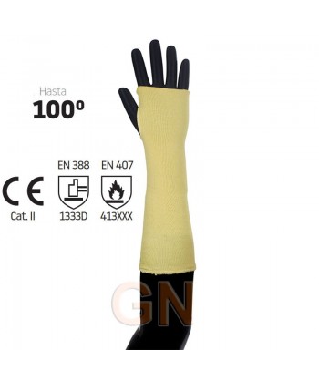Manguitos de kevlar para altas temperaturas y con nivel 3 anticorte