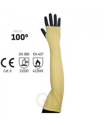 Manguitos de kevlar para altas temperaturas y con nivel 3 anticorte