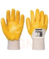 Guante de nitrilo amarillo dorso fresco y puño elástico