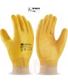 Guante de nitrilo amarillo todo cubierto