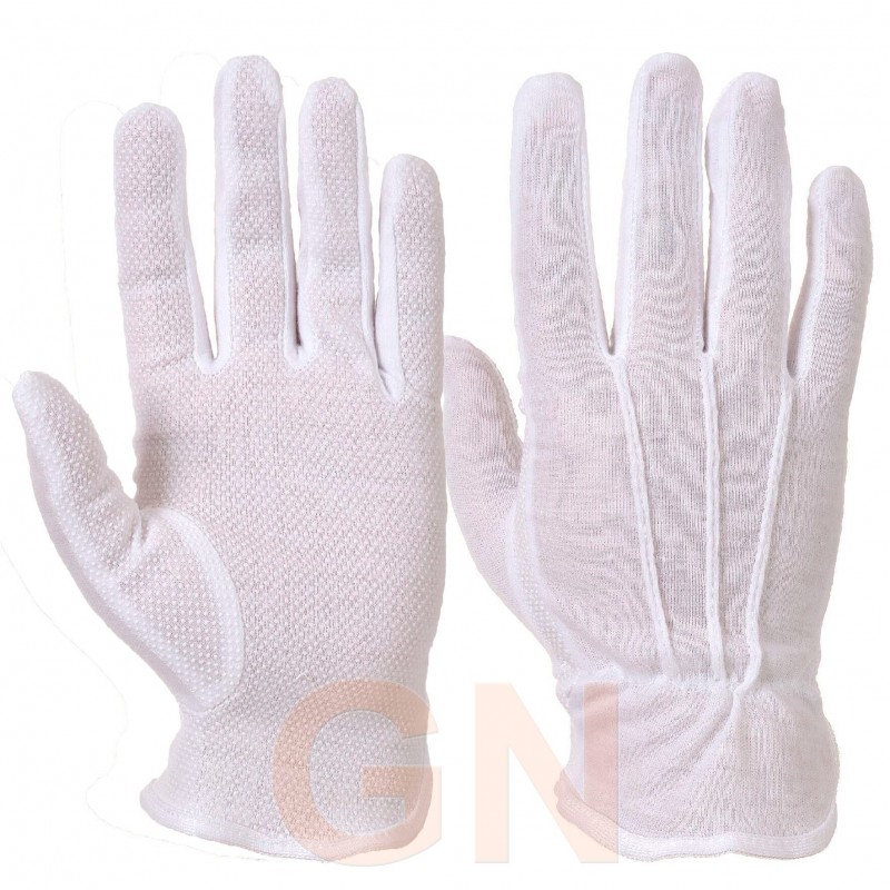 Guantes blancos muy finos para uniformidad. Antideslizantes