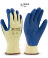 Guantes de látex rugoso con soporte de punto y puño elástico