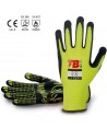 Guantes de nitrilo con soporte de punto elástico