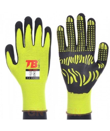 Guantes de nitrilo con soporte de punto elástico