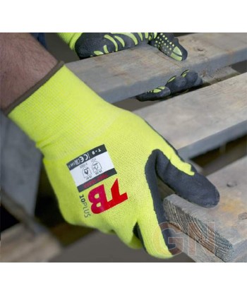 Guantes de nitrilo con soporte de punto elástico