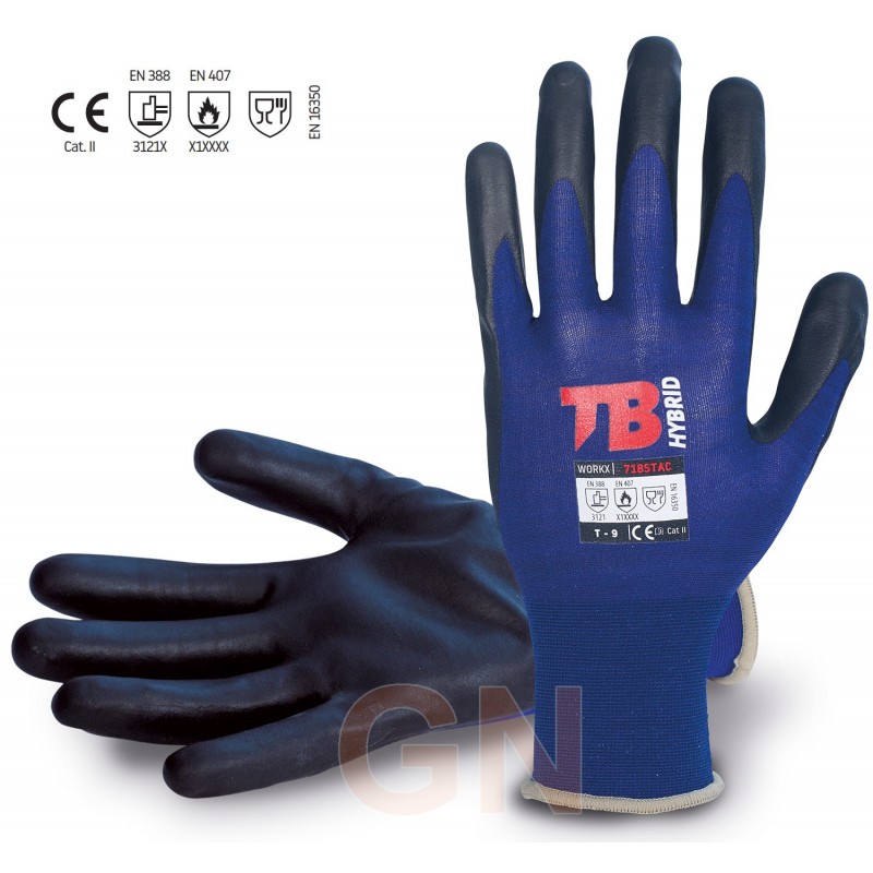 Guantes antiestáticos de nailon y poliuretano