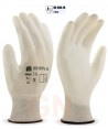 Guantes de nailon y poliuretano blanco
