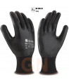 Guantes de nailon negro y nitrilo negro