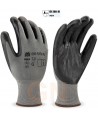 Guantes finos de nylon y nitrilo color gris/negro