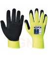 Guantes de látex rugoso con soporte de poliéster y puño elástico