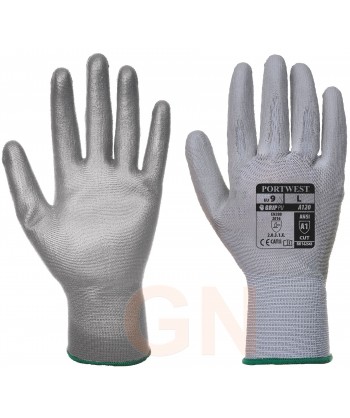 Guantes finos de nailon y poliuretano color grises