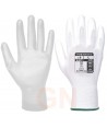 Guantes finos de nailon y poliuretano color blanco