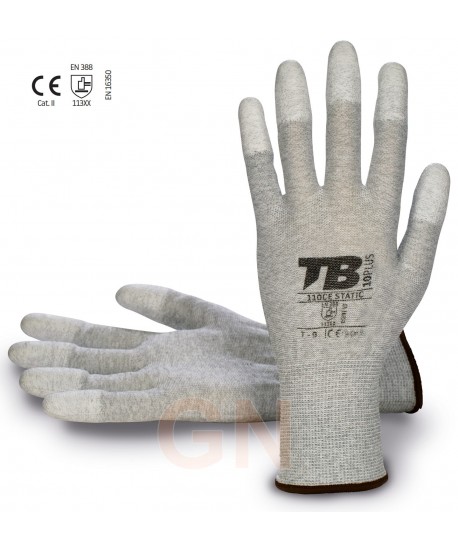 Guantes antiestáticos con las yemas de PU según la norma EN 16350