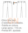 Pantalón ajustado, bielástico sin bolsillos para mujer