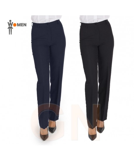 Pantalón de microfibra, talle alto sin bolsillos para mujer