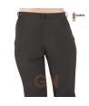 Pantalón de microfibra, talle alto sin bolsillos para mujer