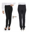 Pantalón de talle medio sin bolsillos para mujer