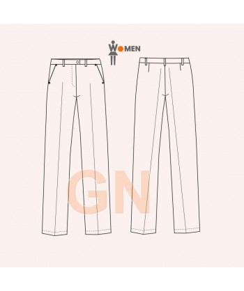 Pantalón elástico ajustado con bolsillos para señora