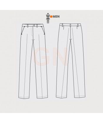 Pantalón de lycra, ajustado con bolsillos, sin pinzas para mujer
