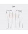 Pantalón semi ajustado de lycra sin pinzas