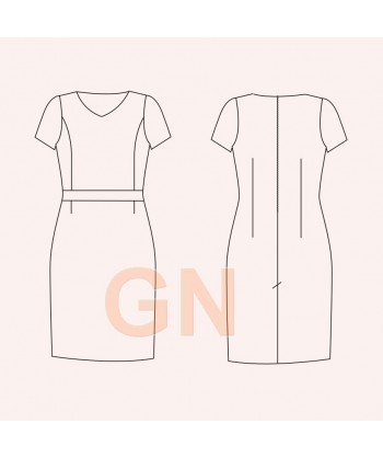 Vestido elástico, ajustado de manga corta