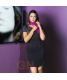 Vestido elástico, ajustado de manga corta