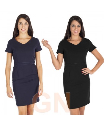 Vestido elástico, ajustado de manga corta