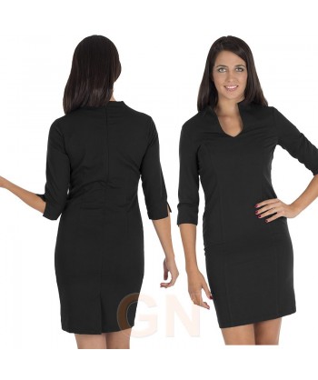 Vestido elástico, ajustado de manga semi
