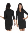 Vestido elástico, ajustado de manga semi