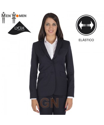 Americana ajustada, elástica para traje de mujer